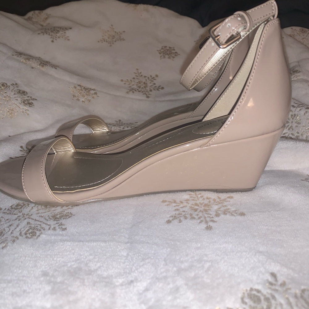 Bandolino Nude Wedge Sandals